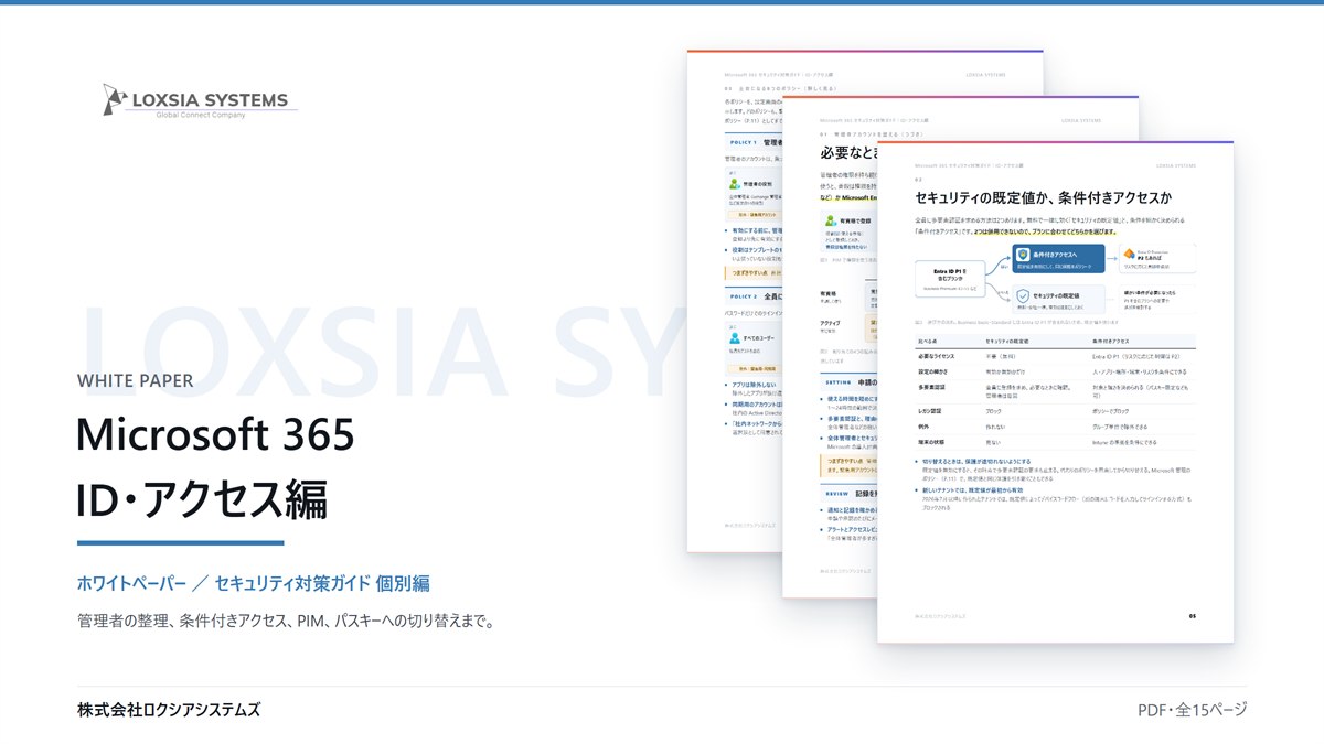 Microsoft 365 セキュリティ対策ガイド【ID・アクセス編】