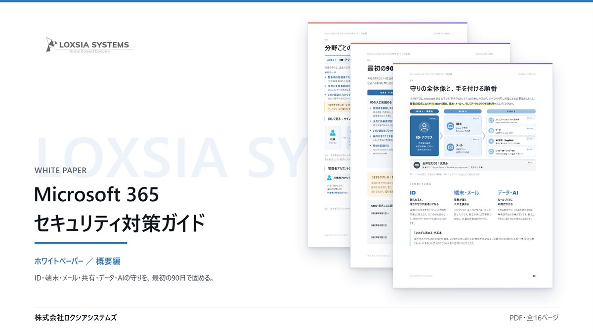 Microsoft 365 セキュリティ対策ガイド（シリーズ）