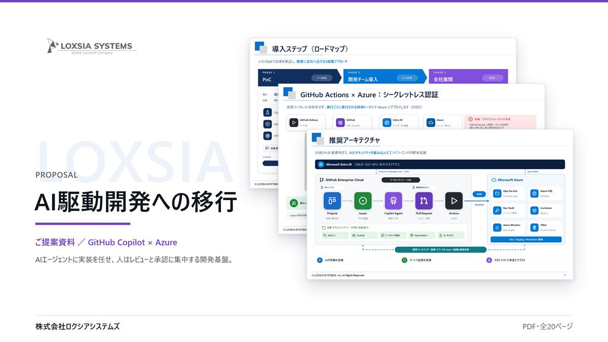AI駆動開発への移行｜GitHub Copilot × Azure による次世代開発基盤のイメージ