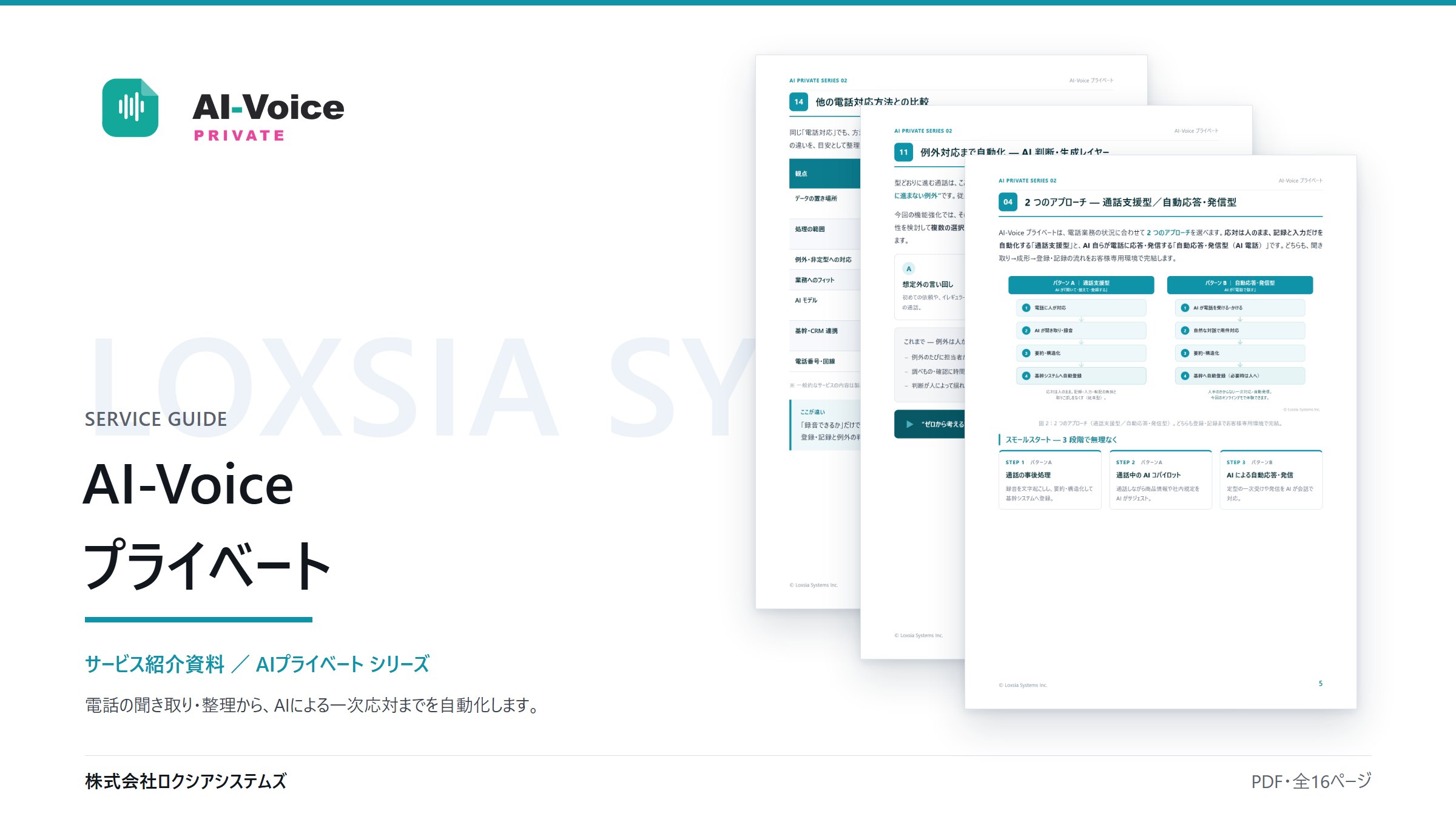 AI-Voiceプライベート サービス紹介資料(拡大)