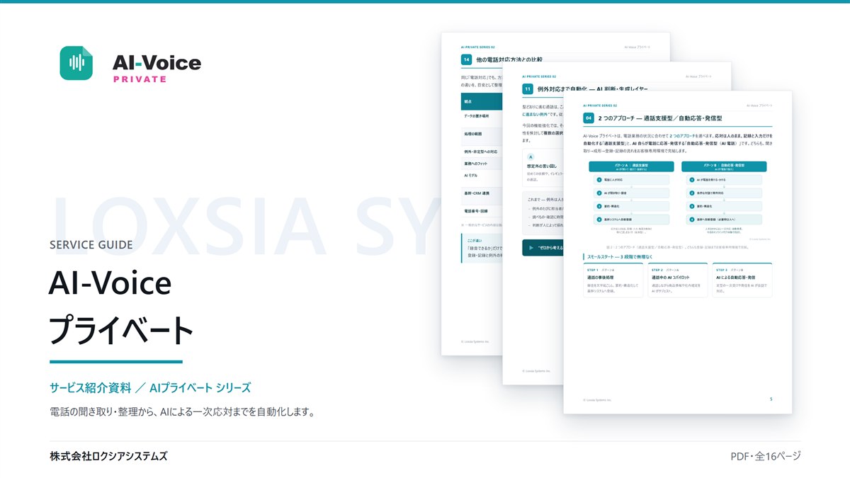 AI-Voiceプライベート サービス紹介資料